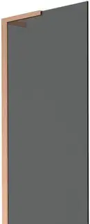 Sprchové dvere MEXEN/S - Next L vaňová zástena FIX 50 x 150, grafit, meď kartáčovaná 895-050-000-03-40-65