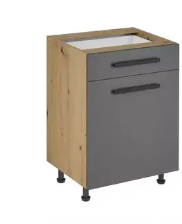 Kuchynské skrinky stojace Skrinka do kuchyne Langen d60s1 úchyt grey