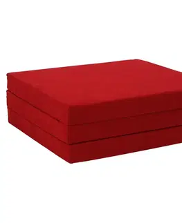 Matrace KONDELA Levi 65 skladací matrac červená