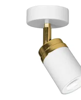 Svietidlá  Bodové svietidlo RENO 1xGU10/8W/230V biela/zlatá 5154