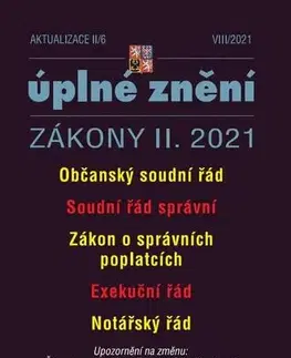 Právo - ostatné Aktualizace II/6 - Občanský soudní řád, Exekuční řád