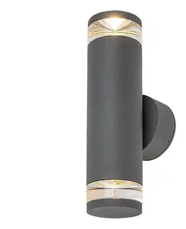 Svietidlá Rabalux 77072 - Vonkajšie nástenné svietidlo TORNIO 2xGU10/10W/230V IP54 antracit 77072