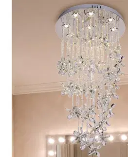 Svietidlá  LED krištáľové stropné svietidlo SAMOA LED/30W/230V priemer 40 cm lesklý chróm + diaľkový ovládač N3021