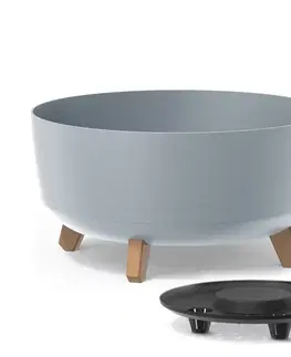 Kvetináče a truhlíky NABBI DGRL400L plastový kvetináč na nožičkách 37,9 cm svetlosivá