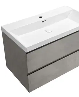 Kúpeľňový nábytok CERANO - Kúpeľňová skrinka Carole - keramické umývadlo Viano - betónovo šedá - 100,9x62,6x46,5 CER-210960
