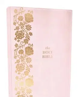 Náboženstvo KJV Personal Size Large Print End-of-Verse Reference Bible, Pink Leathersoft, Red Letter, Comfort Print - Thomas Nelson