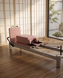 Posilňovacie stroje Pilates reformer inSPORTline Oquiler ružová