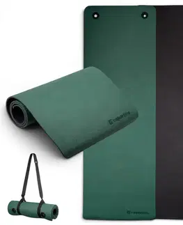 Podložky na cvičenie Podložka na cvičenie inSPORTline Kikami 180x61x0,8 cm tmavo zeleno-čierna