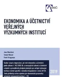 Ekonómia, Ekonomika Ekonomika a účetnictví veřejných výzkumných institucí - Jana Wenclová,Tomáš Wencel,Pavel Kriegsman