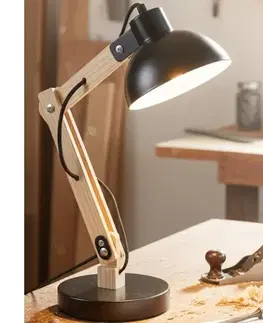Lampy Brilagi - Stolná lampa FOCUS 1xE27/40W/230V čierna 21504-BRI