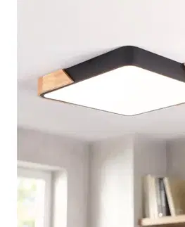 Svietidlá Brilagi - LED stmievateľné svietidlo PILANA LED/48W/230V dub/čierna 42x42 cm + DO WO800-OEM26-40