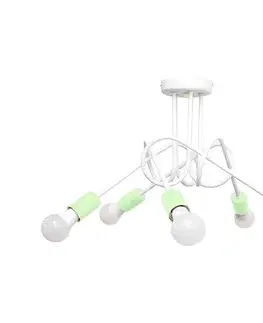 Svietidlá  Prisadený luster OXFORD 5xE27/15W/230V W-2016/5 WT+MT/H