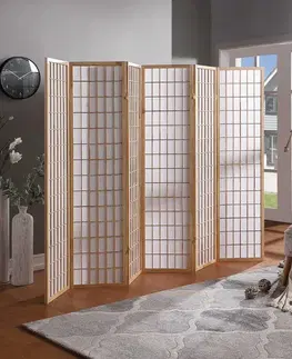 Paravány Paraván japonský 6dielny SC01-6 NAT Dekorhome
