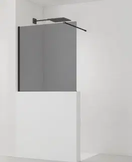 Sprchové dvere Sprchová zástena SAT Walk-in 110x100 cm na zníženú priečku čierna SATBWIS110KSPRC SATBWIS110KSPRC