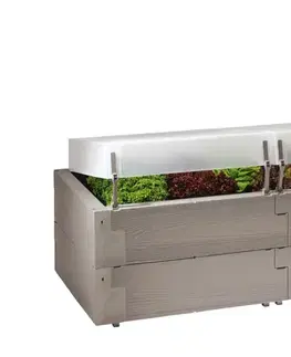 Kvetináče a truhlíky Vyvýšený záhon s poklopom 60 x 130 cm plast Dekorhome