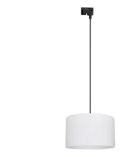 Svietidlá  Luster na lanku do lištového systému TRACER 1xE27/15W/230V pr. 38 cm čierna/biela 10671