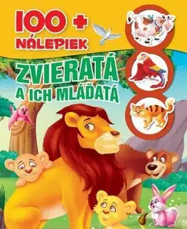 Nalepovačky, vystrihovačky, skladačky Zvieratá a ich mláďatá +100 nálepiek
