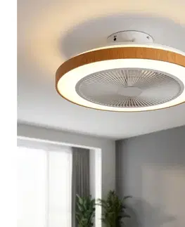Ventilátory BRILAGI - stmievateľný stropný látor s LED, 38W/230V, 50 cm, biely/hnedý + diaľkové ovládanie WF-OSD-002
