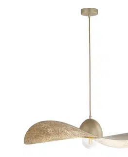 Svietidlá  Luster na lanku KAPELLO 1xE27/60W/230V pr. 76 cm zlatá 32341