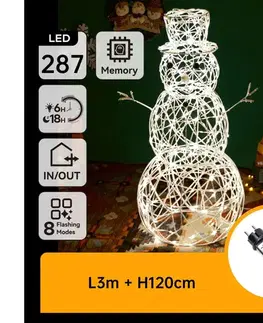 Vianočné dekorácie  B.V.  - LED vonkajšia vianočná dekorácia 3,6W/31/230V 2700K 120cm IP44 snehuliak B10303K6J
