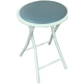 Stolčeky a hokerlíky Skladacia taburetka DR-9-702 Mateo 10891 sivá/biela