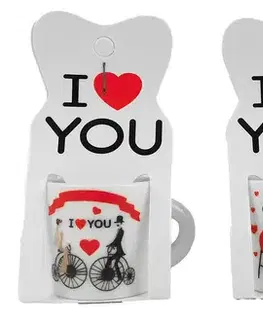 Hrnčeky, šálky, podšálky MAKRO - Hrnček I love you 3x3cm rôzne motívy