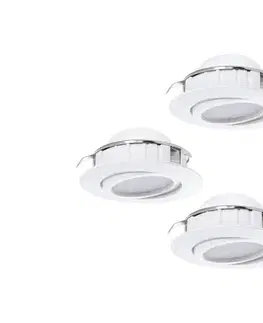 Svietidlá Eglo 78755 - SADA 3x LED Podhľadové svietidlo PINEDA LED/6W/230V 3000K biela 78755