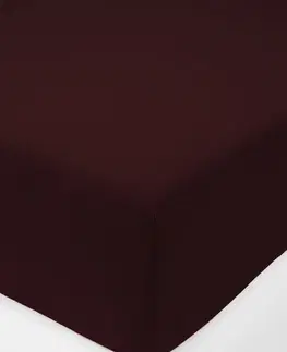 Plachty MKLozkoviny.sk Jersey plachta s elastanom Deluxe 220 × 200 cm – vínově červené