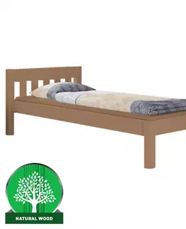 Drevené postele Posteľ Pino 120x200 borovica morená dub