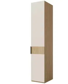 Šatníkové skrine Skriňa Soreno 45 P Prírodný dub/Macadamia