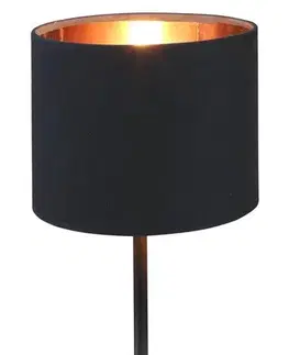 Stolové lampy Čierna/medená kancelárska stolová lampa Violino 60W E14