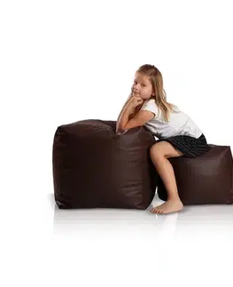 Sedacie vaky a kocky Sedací vak taburetka malá hnedá TiaHome