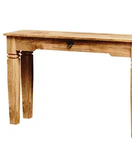 Konzolové stolíky Konzolový stolík Guru 110x76x35 indický masív mango