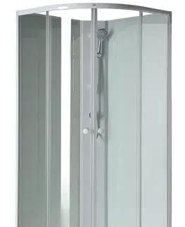 Sprchové dvere AQUALINE - AIGO Štvrťkruhová sprchová zástena 900x900x2040, biely profil, číre sklo YB93