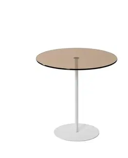 Konferenčné stolíky Príručný stolík / Odkladací stolík Chill-Out - White, Bronze