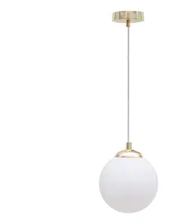 Svietidlá HEXE Luster na lanku FIRA 1xE27/60W/230V zlatá 0784