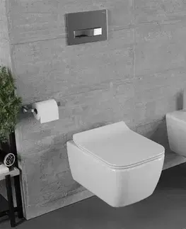 Záchody MEXEN/S - MARGO závesná WC misa vrátane sedátka s slow-slim, duroplast, biela 30420800