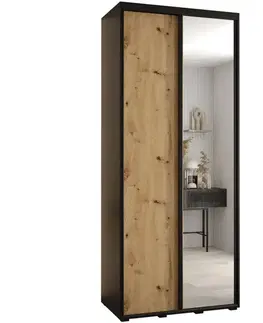 Šatníkové skrine Skriňa 45 Canaris 3 120 čierna/artisan/čierna