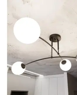 Svietidlá EMIBIG Luster na tyči PREGOS 4xE14/10W/230V čierna 670/4