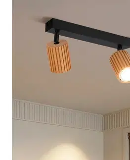 Svietidlá BRILAGI - Bodové svietidlo MODERN WOOD 2xGU10/8W/230V drevené/čierne BRI377
