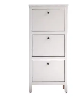 Botníky KONDELA Olje 3K botník (skrinka na topánky) biela
