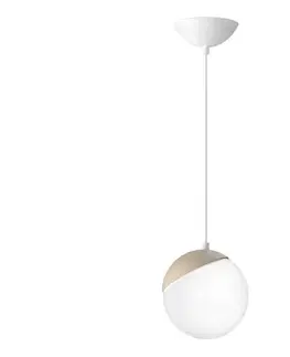 Svietidlá  Luster na lanku SFERA WOOD 1xE14/40W/230V biela MLP5424