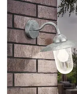 Záhradné lampy EGLO 88489 - vonkajšie nástenné svietidlo MILTON galvanizovaná oceľ 88489