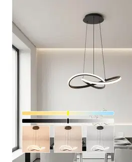 Svietidlá BRILAGI - Stmievateľný LED luster na lanku INFINITY LED/55W/230V 50x50 cm čierny + DO BRI904