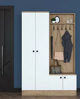 Nemý sluha Predsieňová zostava Pone White and Walnut II
