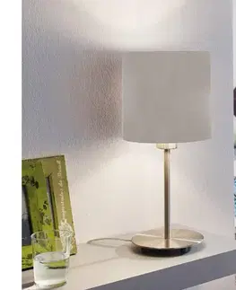 Lampy Eglo 54745 - Stolná lampa ANADIA 1xE14/40W/230V taupe/matný chróm 54745