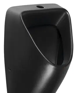 Pisoáre SAPHO - SCHWARN BLACK keramický urinál, horný prívod vody, čierna mat 201.702.6