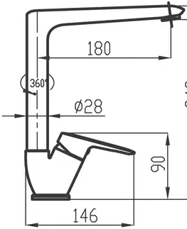 Kuchynské drezy NOVASERVIS NOVASERVIS - Drezová batéria Metalia 54 FLOW, chróm 54014,0E