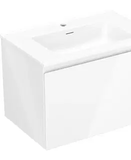 Kúpeľňový nábytok MEXEN/S - Orio kúpeľňová skrinka 70 cm s umývadlom Otis, 1 šuplík, biela lesk 91A10-07047-1-BF00-W18M00