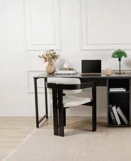 Písacie stoly Písací stôl Twin Study Desk - Anthracite, Black